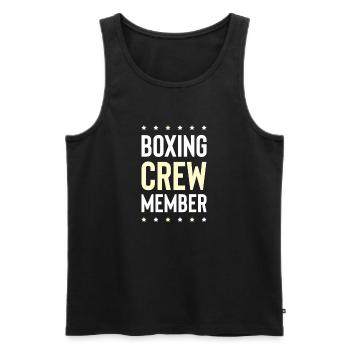 Boxing Crew - Männer Premium Bio Tank Top - Schwarz - Vorne - Michal (187cm)