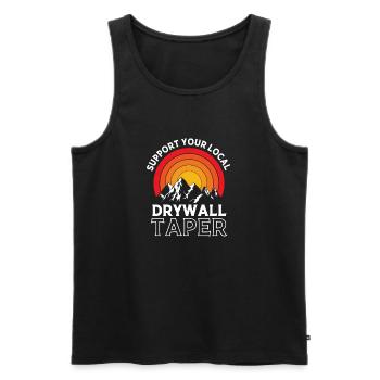 Baustelle Trockenbau Montage Monteur - Männer Premium Bio Tank Top - Schwarz - Vorne - AI Model Male 178 light (178cm)