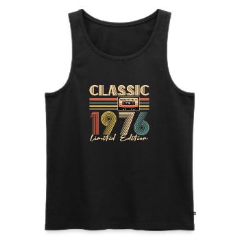 50th birthday, 50 years - Men's Premium Organic Tank Top - black - Front - Michal (187cm)