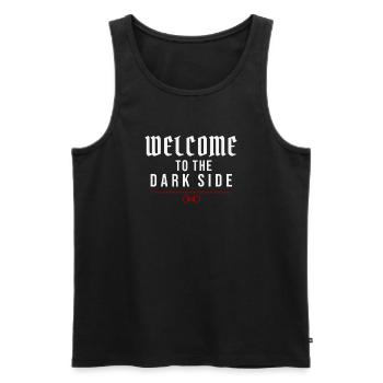 Willkommen auf der dunklen Seite – Dunkle Versuchung - Männer Premium Bio Tank Top - Schwarz - Vorne - AI Model Male 178 light (178cm)