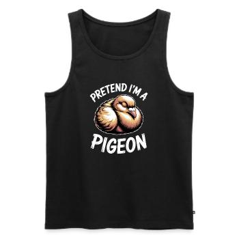 Dove Sayings Birds Funny Doves Gift - Men's Premium Organic Tank Top - black - Front - Michal (187cm)