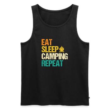 Camping Bonfire Camp Life Forest Camper - Männer Premium Bio Tank Top - Schwarz - Vorne - Michal (187cm)