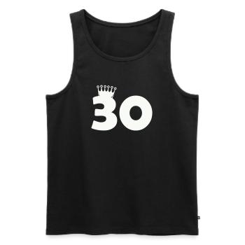 30_krone- - Männer Premium Bio Tank Top - Schwarz - Vorne - Michal (187cm)