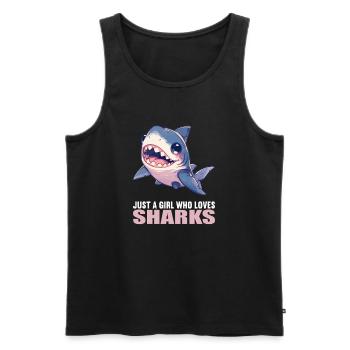 Sharks Shark - Men's Premium Organic Tank Top - black - Front - AI Model Male 178 light (178cm)