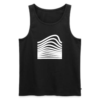 Wellige, fette Linien-Designs - Männer Premium Bio Tank Top - Schwarz - Vorne - AI Model Male 178 light (178cm)