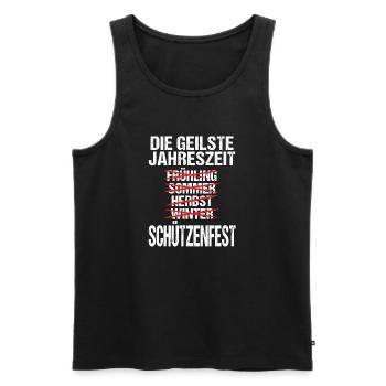 Geilste Jahreszeit Schützenfest - Männer Premium Bio Tank Top - Schwarz - Vorne - AI Model Male 178 light (178cm)