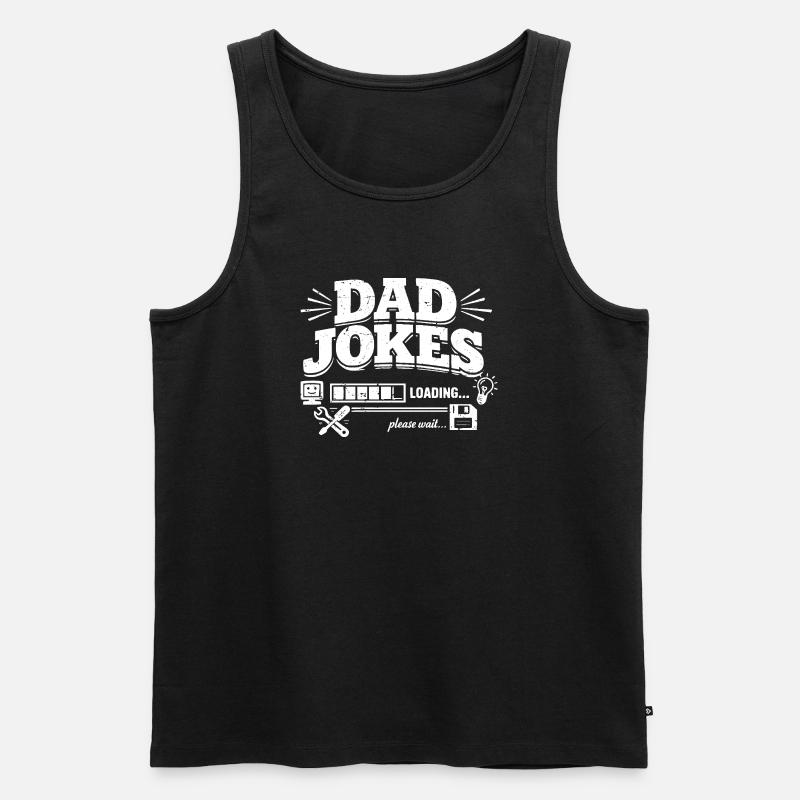 Dad Jokes Loading Please Wait - Men's Premium Organic Tank Top - black