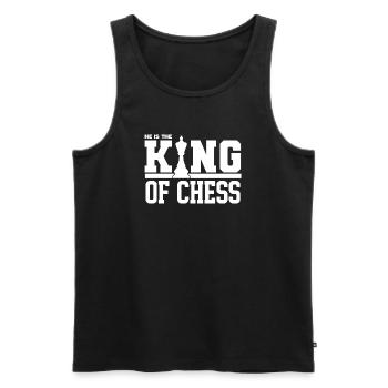He is the King of Chess Game - König von Schach - Men's Premium Organic Tank Top - black - Front - Michal (187cm)