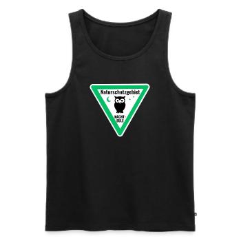 Naturschutzgebiet Nachteule - Männer Premium Bio Tank Top - Schwarz - Vorne - AI Model Male 178 light (178cm)