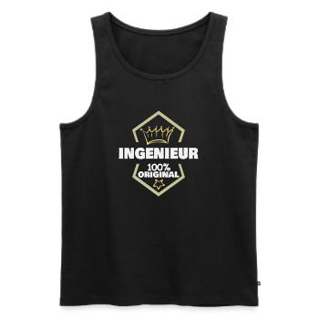 Geschenk für Ingenieur - Männer Premium Bio Tank Top - Schwarz - Vorne - Michal (187cm)