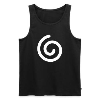 Spiral – Minimalist Symbol Design - Men's Premium Organic Tank Top - black - Front - Michal (187cm)