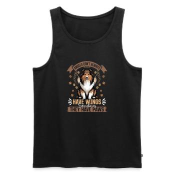 Shetland Sheepdog Sheltie Dog Breed - Men's Premium Organic Tank Top - black - Front - Michal (187cm)