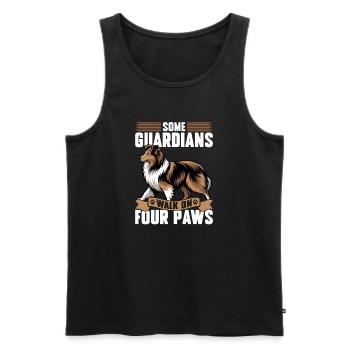 Shetland Sheepdog Sheltie Dog Breed - Men's Premium Organic Tank Top - black - Front - Michal (187cm)