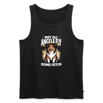 Shetland Sheepdog Sheltie Dog Breed - Men's Premium Organic Tank Top - black - Front - Michal (187cm)
