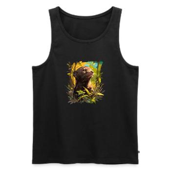 Nerze Nerz - Männer Premium Bio Tank Top - Schwarz - Vorne - Michal (187cm)