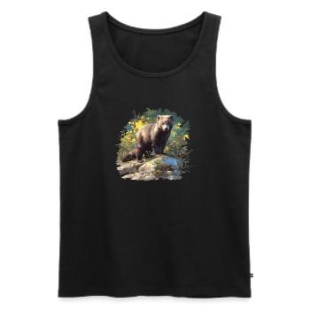 Nerze Nerz - Männer Premium Bio Tank Top - Schwarz - Vorne - Michal (187cm)