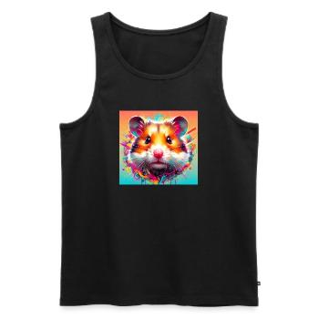 hamster - Men's Premium Organic Tank Top - black - Front - AI Model Male 178 light (178cm)