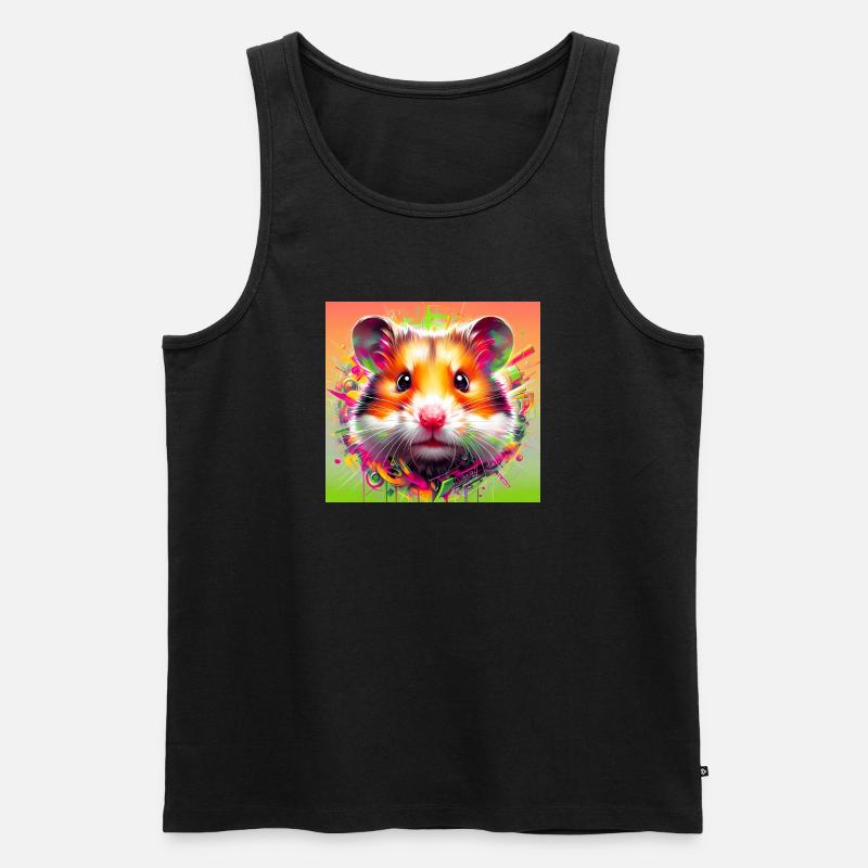 Hamster - Männer Premium Bio Tank Top - Schwarz