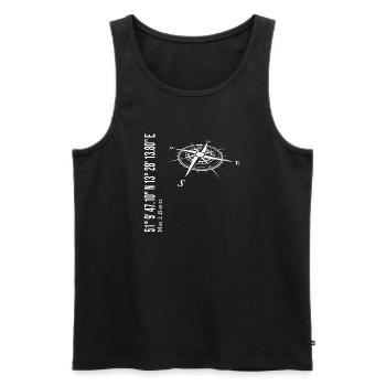 Meißen - Männer Premium Bio Tank Top - Schwarz - Vorne - Michal (187cm)