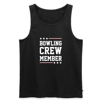 Bowling Crew - Men's Premium Organic Tank Top - black - Front - Michal (187cm)