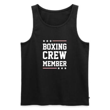 Boxing Crew - Männer Premium Bio Tank Top - Schwarz - Vorne - Michal (187cm)