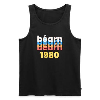 Bearn 1980 T-Shirt Cadeau Humour - Débardeur bio Premium Homme - noir - Devant - AI Model Male 178 light (178cm)