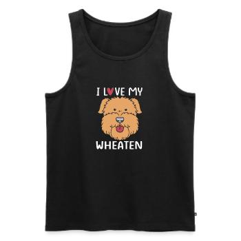 Wheaten Terrier - Männer Premium Bio Tank Top - Schwarz - Vorne - Michal (187cm)