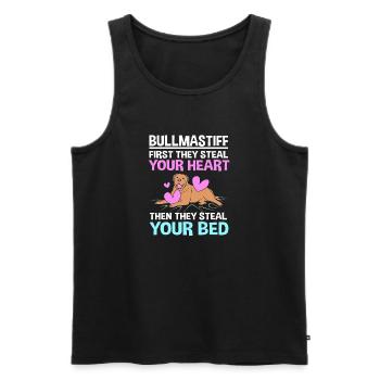 Bullmastiff - Men's Premium Organic Tank Top - black - Front - Michal (187cm)