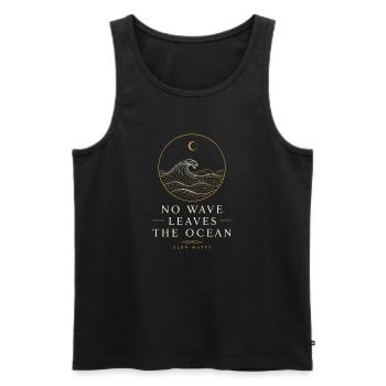 Ocean Wave Unity - Men's Premium Organic Tank Top - black - Front - AI Model Male 178 light (178cm)