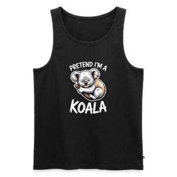 Koala Sprüche Koalas Lustiges Koala Geschenk - Männer Premium Bio Tank Top - Schwarz - Vorne - AI Model Male 178 light (178cm)