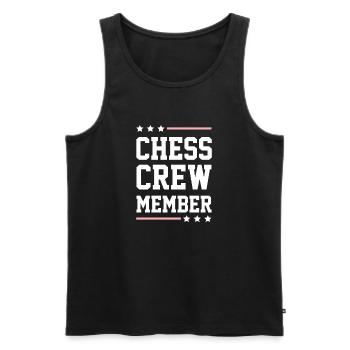 Chess Crew - Männer Premium Bio Tank Top - Schwarz - Vorne - Michal (187cm)