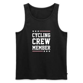 Cycling Crew - Männer Premium Bio Tank Top - Schwarz - Vorne - AI Model Male 178 light (178cm)