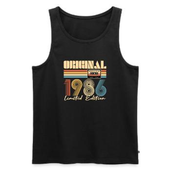 40e anniversaire, 40 ans - Débardeur bio Premium Homme - noir - Devant - Michal (187cm)