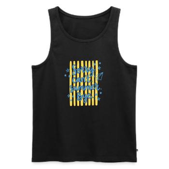  Sorry Cant Summer Bye Funny Vacation Quote Summer - Männer Premium Bio Tank Top - Schwarz - Vorne - AI Model Male 178 light (178cm)