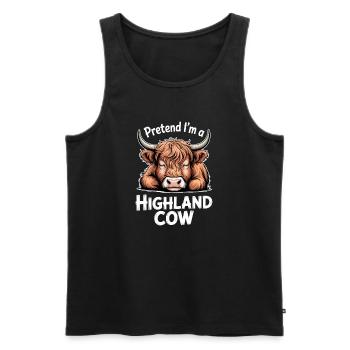 Schottisches Hochlandrind Sprüche Lustige Geschenk - Männer Premium Bio Tank Top - Schwarz - Vorne - Michal (187cm)