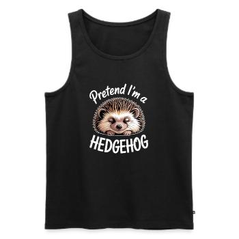 Igel Sprüche Igel Lustiges Igel Geschenk - Männer Premium Bio Tank Top - Schwarz - Vorne - AI Model Male 178 light (178cm)