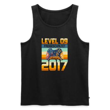 9. Geburtstag Junge Mädchen 2017 Gaming Gamer - Männer Premium Bio Tank Top - Schwarz - Vorne - Michal (187cm)