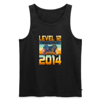 12. Geburtstag Junge Mädchen 2014 Gaming Level 12 - Männer Premium Bio Tank Top - Schwarz - Vorne - Michal (187cm)