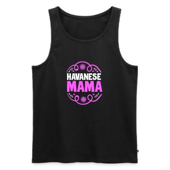 Havanese - Men's Premium Organic Tank Top - black - Front - AI Model Male 178 light (178cm)