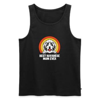 Havanese - Men's Premium Organic Tank Top - black - Front - AI Model Male 178 light (178cm)