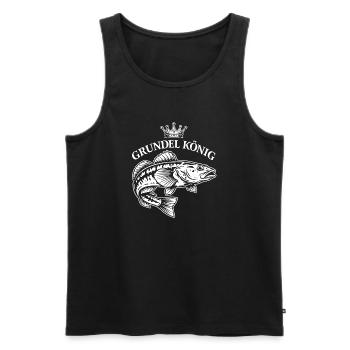 Grundel Angeln - Männer Premium Bio Tank Top - Schwarz - Vorne - Michal (187cm)