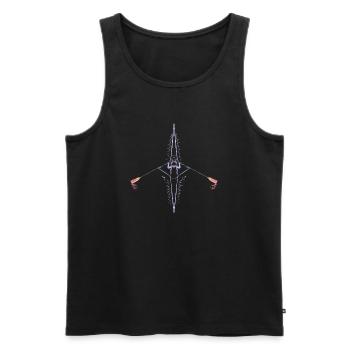 Ramer - Débardeur bio Premium Homme - noir - Devant - Michal (187cm)