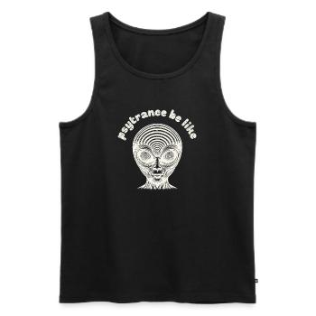 Psytrance be like - Psy Trance Humor rave music - Men's Premium Organic Tank Top - black - Front - AI Model Male 178 light (178cm)