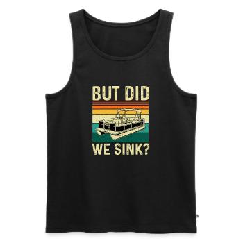 Aber haben wir Pontoon Captain Humor versenkt - Männer Premium Bio Tank Top - Schwarz - Vorne - AI Model Male 178 light (178cm)