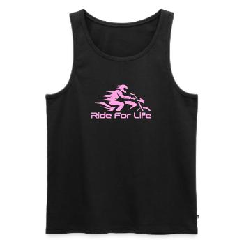 Motorrad Rose Fahrt fürs Leben - Männer Premium Bio Tank Top - Schwarz - Vorne - AI Model Male 178 light (178cm)