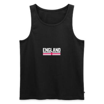 England Flag - Men's Premium Organic Tank Top - black - Front - AI Model Male 178 light (178cm)