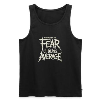 Mindset Inspired By Fear Of Average Bodybuilding - Männer Premium Bio Tank Top - Schwarz - Vorne - Michal (187cm)