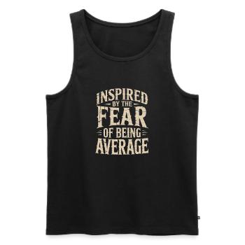 Mindset Inspired By Fear Of Average Bodybuilding - Männer Premium Bio Tank Top - Schwarz - Vorne - Michal (187cm)