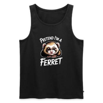 Ferret Sayings Funny Ferret Gift - Men's Premium Organic Tank Top - black - Front - Michal (187cm)