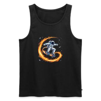 Astronaut Skate Skateboard - Männer Premium Bio Tank Top - Schwarz - Vorne - AI Model Male 178 light (178cm)